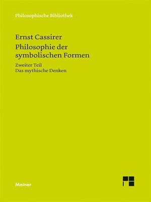 cover image of Philosophie der symbolischen Formen. Zweiter Teil